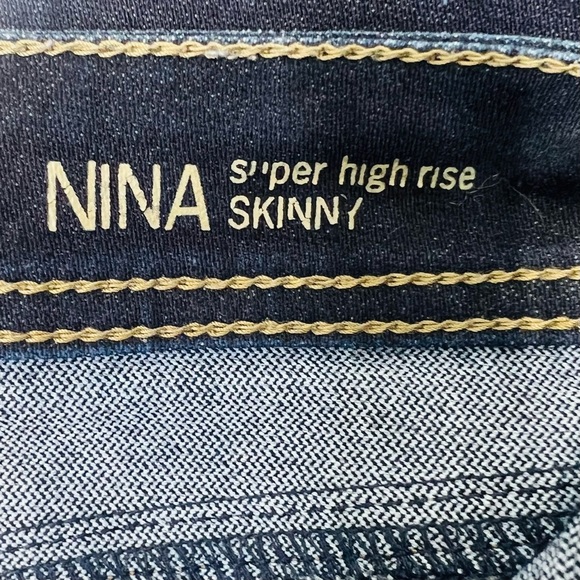 DL1961 Premium Denim Nina Super High Rise Skinny Jeans Dark Wash Size 26 - Picture 10 of 15